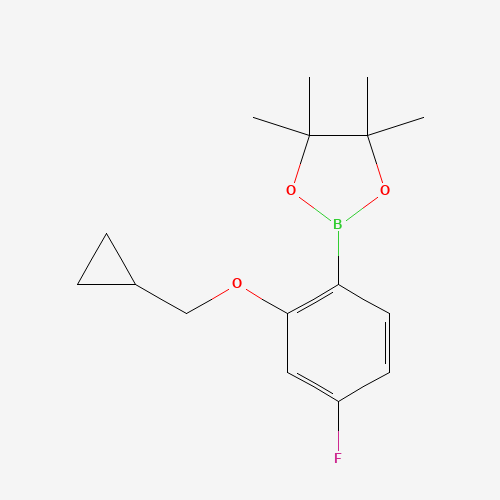 2-Cyclopropylmethoxy-4-fluorophenylboronic acid pinacol ester (CAS: 1185836-96-7) - Related Chemical Product