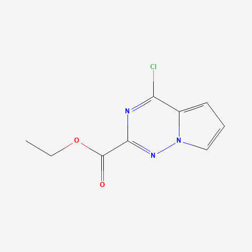 Ethyl 4-chloropyrrolo[1,2-f][1,2,4]triazine-2-carboxylate (CAS: 1120214-92-7) - Chemical Structure and Molecular Formula 