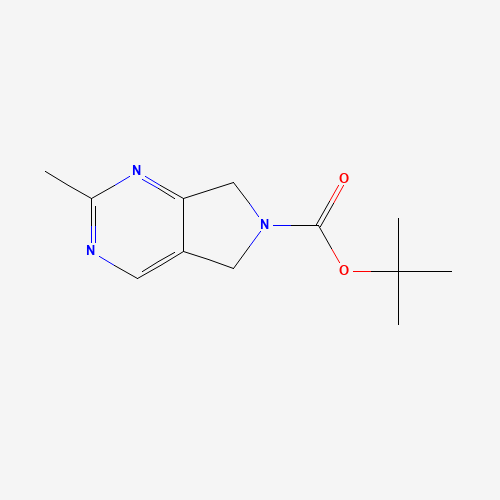 tert-Butyl 2-methyl-5H-pyrrolo[3,4-d]pyrimidine-6(7H)-carboxylate (CAS: 1160995-19-6) - Chemical Structure and Molecular Formula 