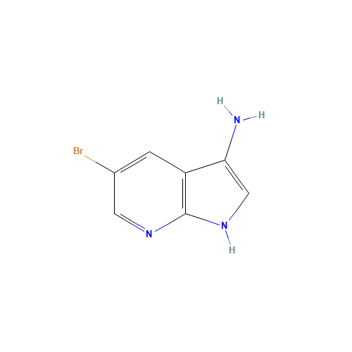 5-Bromo-1H-pyrrolo[3,4-b]pyridin-3-amine (CAS: 507462-51-3) - Chemical Structure and Molecular Formula 