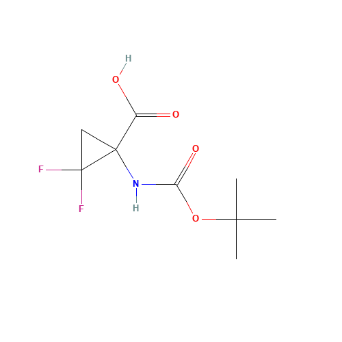 1-(tert-Butoxycarbonylamino)-2,2-difluorocyclopropanecarboxylic acid (CAS: 796882-45-6) - Related Chemical Product