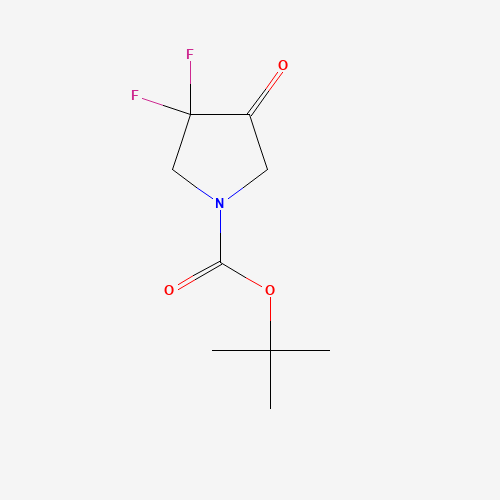 tert-Butyl 3,3-difluoro-4-oxopyrrolidine-1-carboxylate (CAS: 1215071-16-1) - Chemical Structure and Molecular Formula 
