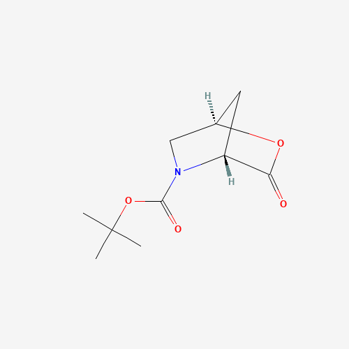 (1R,4R)-tert-Butyl-3-oxo-2-oxa-5-azabicyclo-[2.2.1]heptane-5-carboxylate (CAS: 848488-70-0) - Chemical Structure and Molecular Formula 