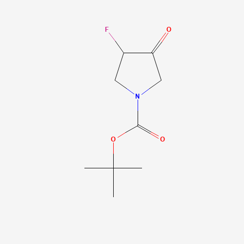 tert-Butyl 3-fluoro-4-oxopyrrolidine-1-carboxylate (CAS: 845894-03-3) - Chemical Structure and Molecular Formula 