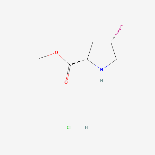 (2S,4S)-Methyl 4-fluoropyrrolidine-2-carboxylate hydrochloride (CAS: 58281-79-1) - Chemical Structure and Molecular Formula 