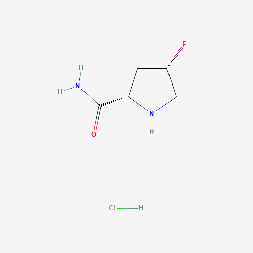 (2S,4S)-4-Fluoropyrrolidine-2-carboxamide hydrochloride (CAS: 426844-23-7) - Chemical Structure and Molecular Formula 