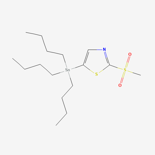 2-(Methylsulfonyl)-5-(tributylstannyl)thiazole (CAS: 1245816-12-9) - Chemical Structure and Molecular Formula 