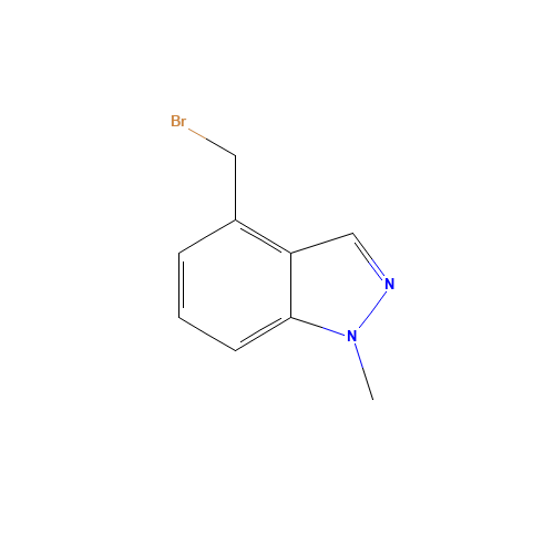 4-(Bromomethyl)-1-methyl-1H-indazole (CAS: 1092961-03-9) - Chemical Structure and Molecular Formula 