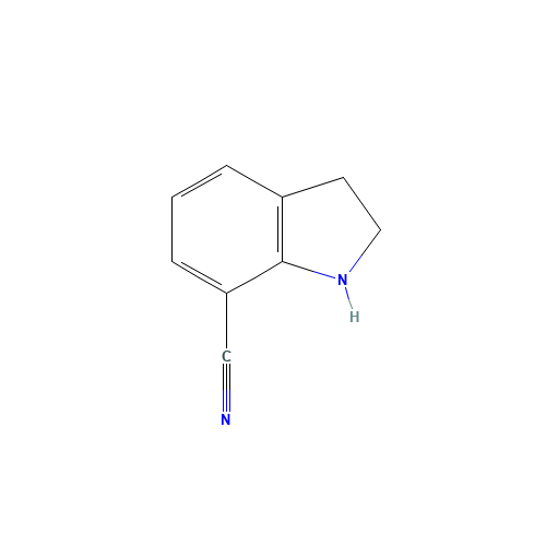 2,3-Dihydro-1H-indole-7-carbonitrile (CAS: 115661-82-0) - Chemical Structure and Molecular Formula 