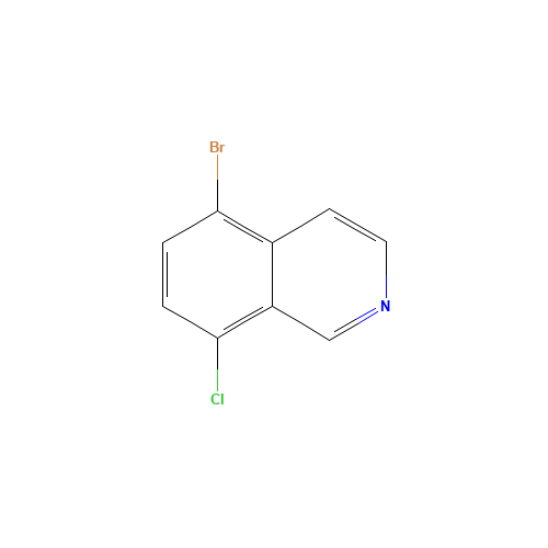 5-Bromo-8-chloroisoquinoline (CAS: 956003-79-5) - Chemical Structure and Molecular Formula 