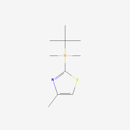 2-(tert-Butyldimethylsilyl)-4-methylthiazole (CAS: 1245782-58-4) - Chemical Structure and Molecular Formula 