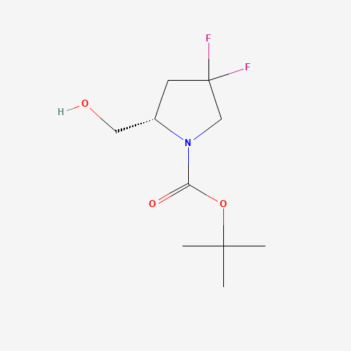 (S)-tert-Butyl 4,4-difluoro-2-(hydroxymethyl)-pyrrolidine-1-carboxylate (CAS: 215918-21-1) - Chemical Structure and Molecular Formula 
