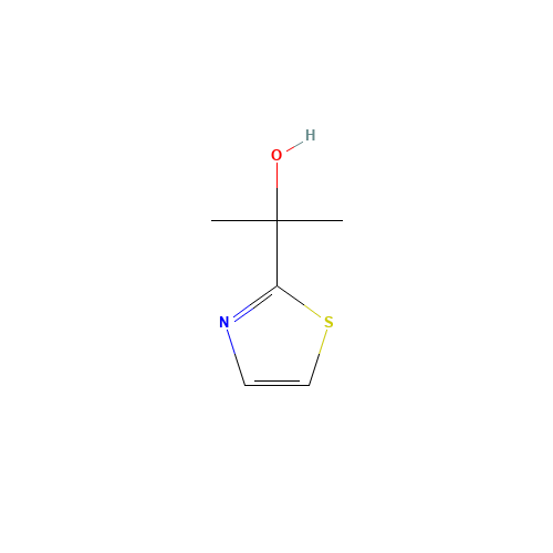 a,a-Dimethyl-2-thiazolemethanol (CAS: 16077-78-4) - Chemical Structure and Molecular Formula 