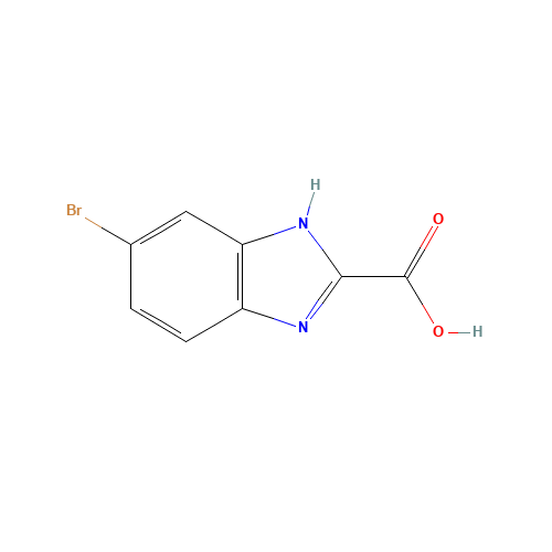 5-Bromo-1H-benzoimidazole-2-carboxylic acid (CAS: 40197-20-4) - Chemical Structure and Molecular Formula 