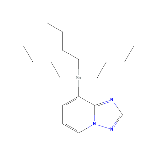8-Tributylstannyl[1,2,4]triazolo[1,5-a]pyridine (CAS: 1245816-23-2) - Chemical Structure and Molecular Formula 