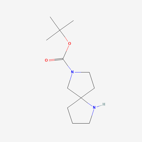1,7-Diazaspiro[4.4]nonane-7-carboxylic acid tert-butyl ester (CAS: 646055-63-2) - Chemical Structure and Molecular Formula 