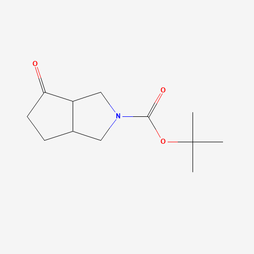 4-Oxohexahydrocyclopenta[c]pyrrole-2-carboxylic acid tert-butyl ester (CAS: 879686-42-7) - Chemical Structure and Molecular Formula 