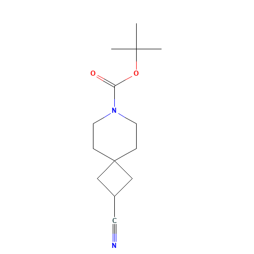 2-Cyano-7-azaspiro[3.5]nonane-7-carboxylic acid tert-butyl ester (CAS: 203662-66-2) - Chemical Structure and Molecular Formula 