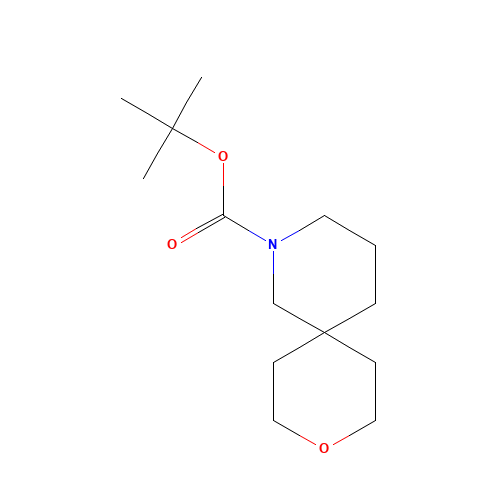 9-Oxa-2-azaspiro[5.5]undecane-9-carboxylic acid tert-butyl ester (CAS: 1259489-95-6) - Chemical Structure and Molecular Formula 