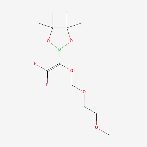 2-[2,2-Difluoro-1-(MEM)ethenyl]-boronic acid pinacol ester (CAS: 1272412-65-3) - Chemical Structure and Molecular Formula 