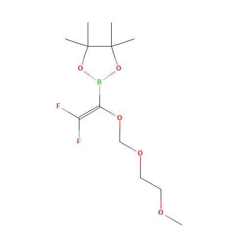 2-[2,2-Difluoro-1-(MEM)ethenyl]-boronic acid pinacol ester (CAS: 1272412-65-3) - Chemical Structure and Molecular Formula 