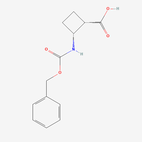cis-2-Benzyloxycarbonylaminocyclobutane-carboxylic acid (CAS: 685508-28-5) - Chemical Structure and Molecular Formula 