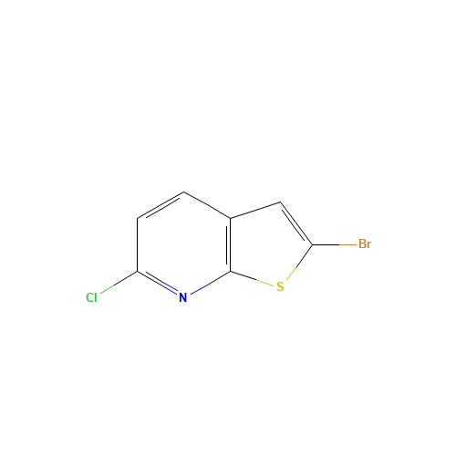 2-Bromo-6-chlorothieno[2,3-b]pyridine (CAS: 68236-35-1) - Chemical Structure and Molecular Formula 