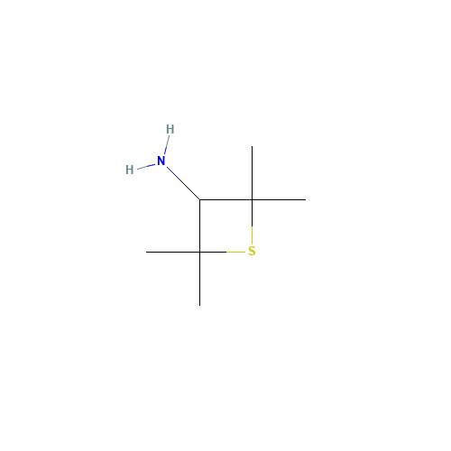 3-Amino-2,2,4,4-tetramethylthietane hydrochloride (CAS: 80875-05-4) - Chemical Structure and Molecular Formula 