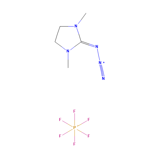 2-Azido-1,3-dimethylimidazolinium hexafluorophosphate (CAS: 1266134-54-6) - Chemical Structure and Molecular Formula 