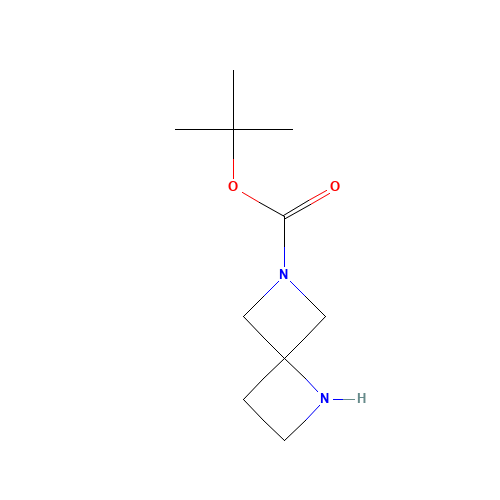 3,6-Diazaspiro[3.3]heptane-6-carboxylic acid tert-butyl ester hemioxylate (CAS: 1272412-72-2) - Chemical Structure and Molecular Formula 