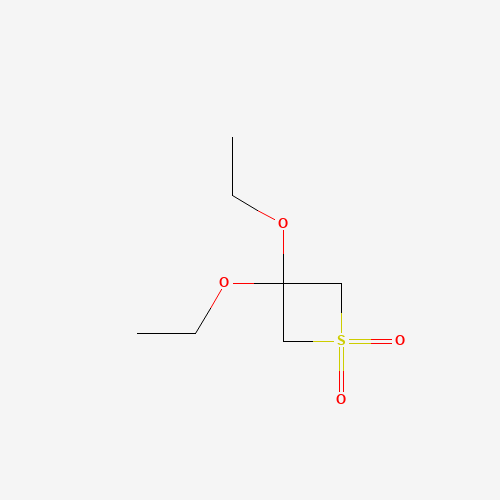 3,3-Diethoxythietane 1,1-dioxide (CAS: 18487-59-7) - Chemical Structure and Molecular Formula 