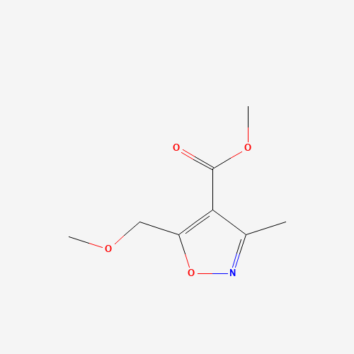 Methyl 5-(methoxymethyl)-3-methylisoxazole-4-carboxylate (CAS: 1108712-47-5) - Chemical Structure and Molecular Formula 