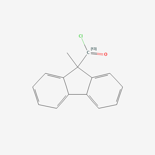 [13C]-9-Methylfluorene-9-carbonyl chloride (CAS: 1072315-89-9) - Chemical Structure and Molecular Formula 