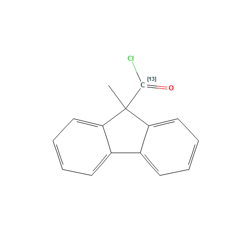 [13C]-9-Methylfluorene-9-carbonyl chloride (CAS: 1072315-89-9) - Chemical Structure and Molecular Formula 