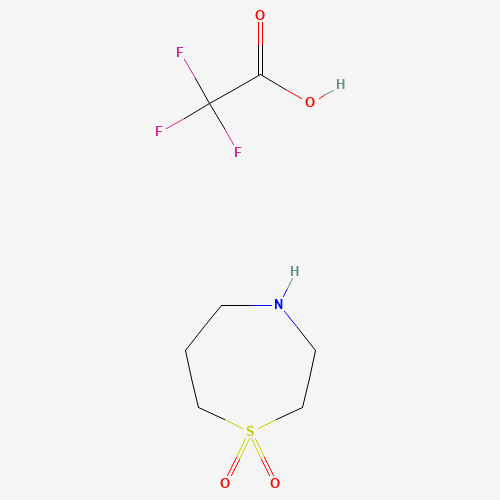 1,4-Thiazepane-1,1-dioxide trifluoroacetate (CAS: 756815-81-3) - Chemical Structure and Molecular Formula 