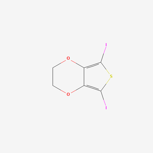 5,7-Diiodo-2,3-dihydrothieno[3,4-b][1,4]dioxine (CAS: 640737-72-0) - Chemical Structure and Molecular Formula 