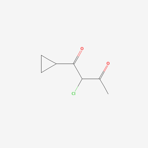 2-Chloro-1-cyclopropyl-1,3-butanedione (CAS: 473924-31-1) - Chemical Structure and Molecular Formula 
