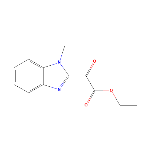 Ethyl 2-(1-methylbenzimidazol-2-yl)-2-oxoacetate (CAS: 66155-91-7) - Chemical Structure and Molecular Formula 