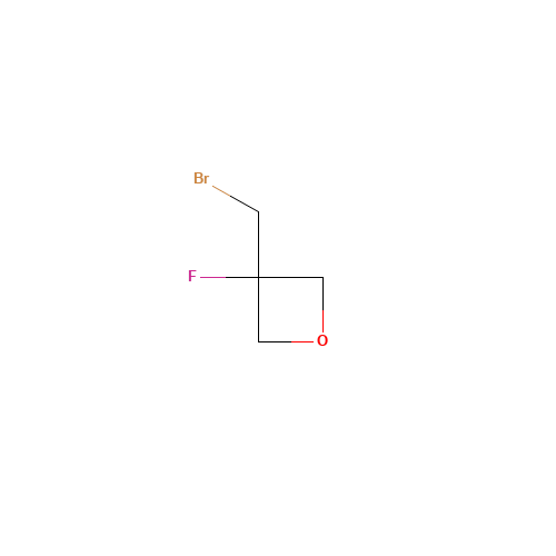 3-(Bromomethyl)-3-fluorooxetane (CAS: 865451-86-1) - Chemical Structure and Molecular Formula 