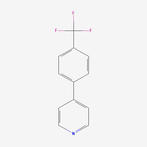 4-(4-(Trifluoromethyl)phenyl)pyridine (CAS: 220000-88-4) - Chemical Structure and Molecular Formula 
