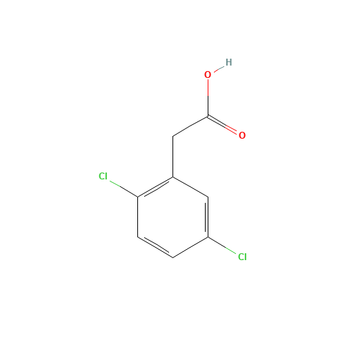 2,5-Dichlorophenylacetic acid (CAS: 5398-79-8) - Chemical Structure and Molecular Formula 