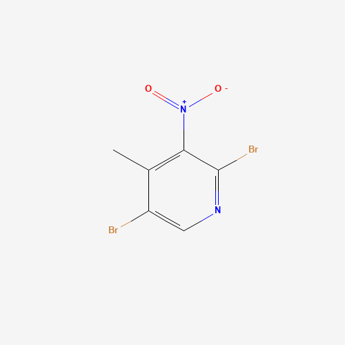 2,5-Dibromo-4-methyl-3-nitropyridine (CAS: 947534-69-2) - Chemical Structure and Molecular Formula 