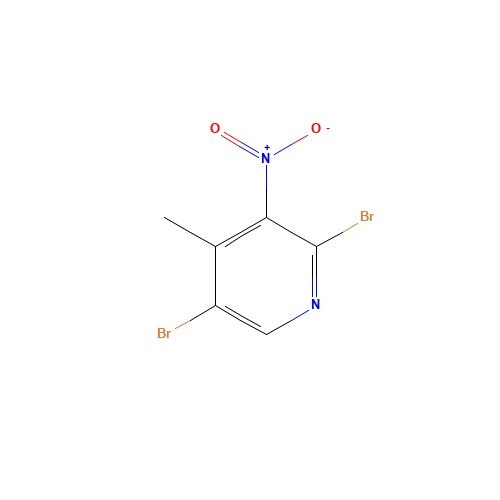 2,5-Dibromo-4-methyl-3-nitropyridine (CAS: 947534-69-2) - Chemical Structure and Molecular Formula 
