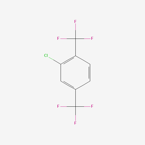 2-Chloro-1,4-bis(trifluoromethyl)benzene (CAS: 328-91-6) - Chemical Structure and Molecular Formula 