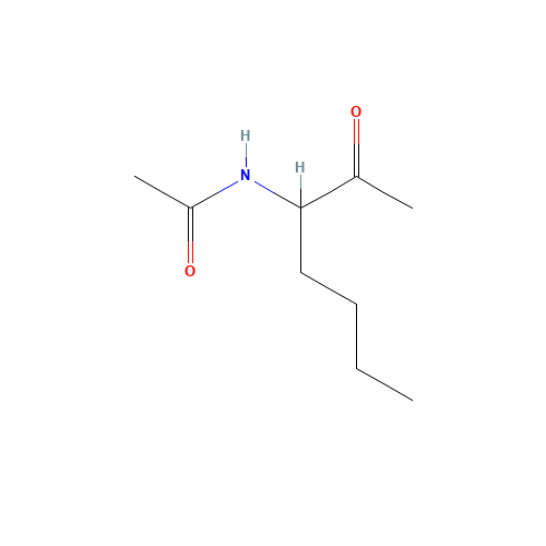 N-(2-Oxoheptan-3-yl)acetamide (CAS: 30057-76-2) - Chemical Structure and Molecular Formula 