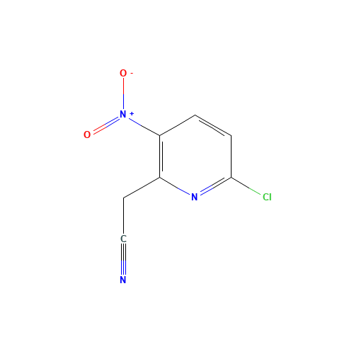 2-(6-Chloro-3-nitropyridin-2-yl)acetonitrile (CAS: 123846-69-5) - Chemical Structure and Molecular Formula 