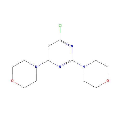 4,4'-(6-Chloropyrimidine-2,4-diyl)dimorpholine (CAS: 10244-24-3) - Chemical Structure and Molecular Formula 