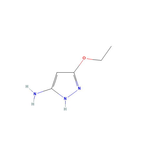 5-Ethoxy-1H-pyrazol-3-amine (CAS: 117717-10-9) - Chemical Structure and Molecular Formula 