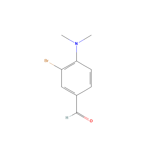 3-Bromo-4-(dimethylamino)benzaldehyde (CAS: 56479-63-1) - Chemical Structure and Molecular Formula 