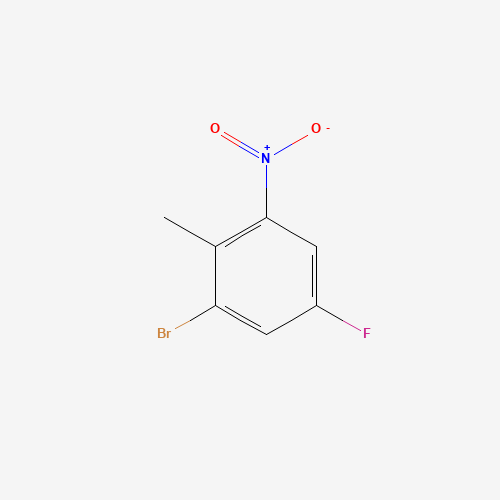 1-Bromo-5-fluoro-2-methyl-3-nitrobenzene (CAS: 502496-33-5) - Chemical Structure and Molecular Formula 